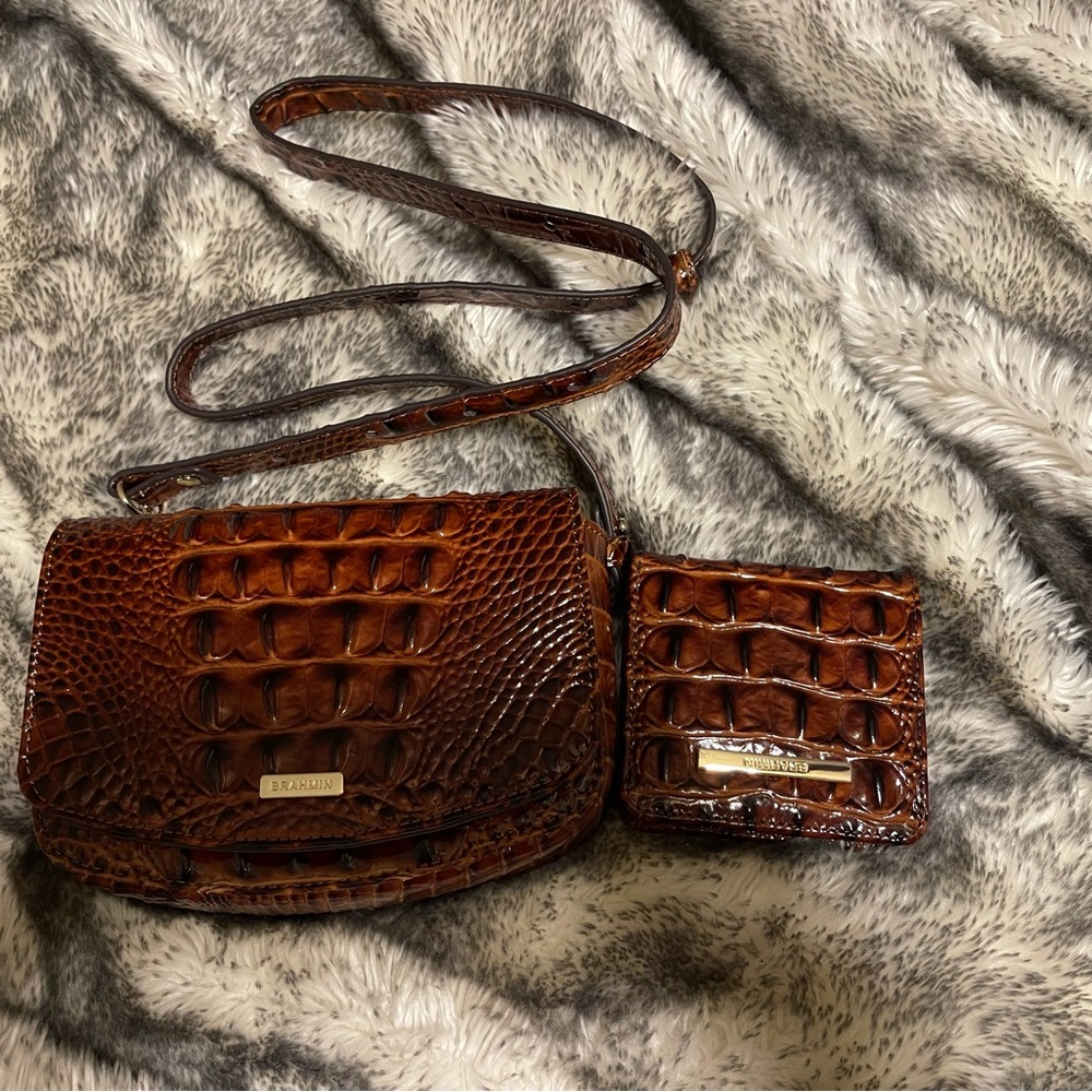 Brahmin Belt Bag and mini wallet set NWT
